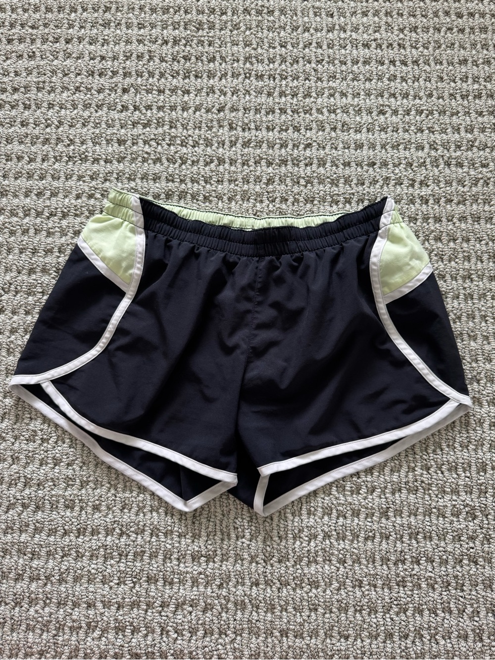 GAP Black Athletic Shorts with Light Green Accents